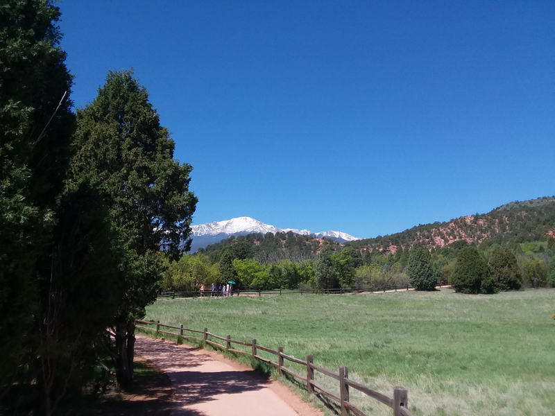 Pikes peak off in the distance